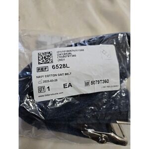 Posey Navy Cotton Gait Belt 6528L Extra Long 72" Transfer Belt NEW Sealed